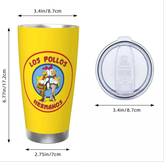 Vaso Termo Breaking Bad 600ML  (2 pajitas acero inoxidable + limpiador de REGALO🎁)