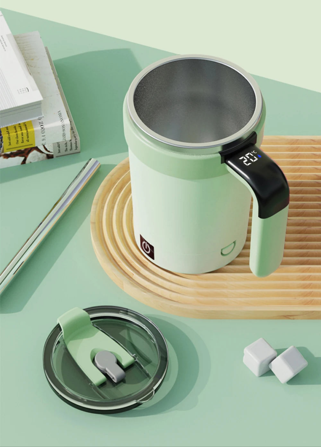 Vaso Agitador Automático Con Termómetro.