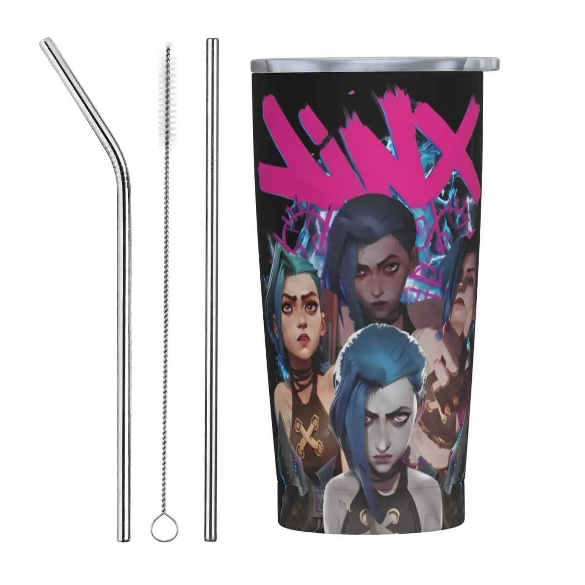 Vaso Termo Arcane + 2 pajitas acero inox. y limpiador de REGALO🎁 (24 modelos disponibles)