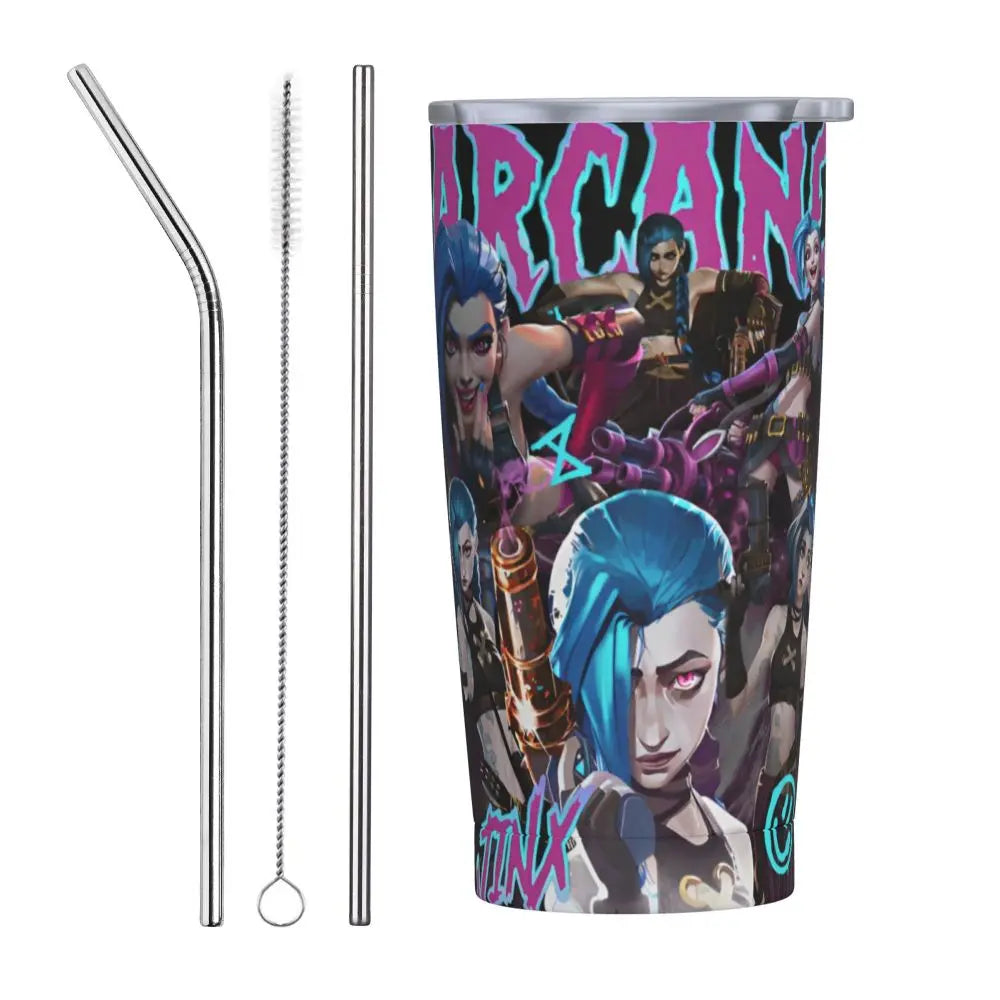 Vaso Termo Arcane + 2 pajitas acero inox. y limpiador de REGALO🎁 (24 modelos disponibles)