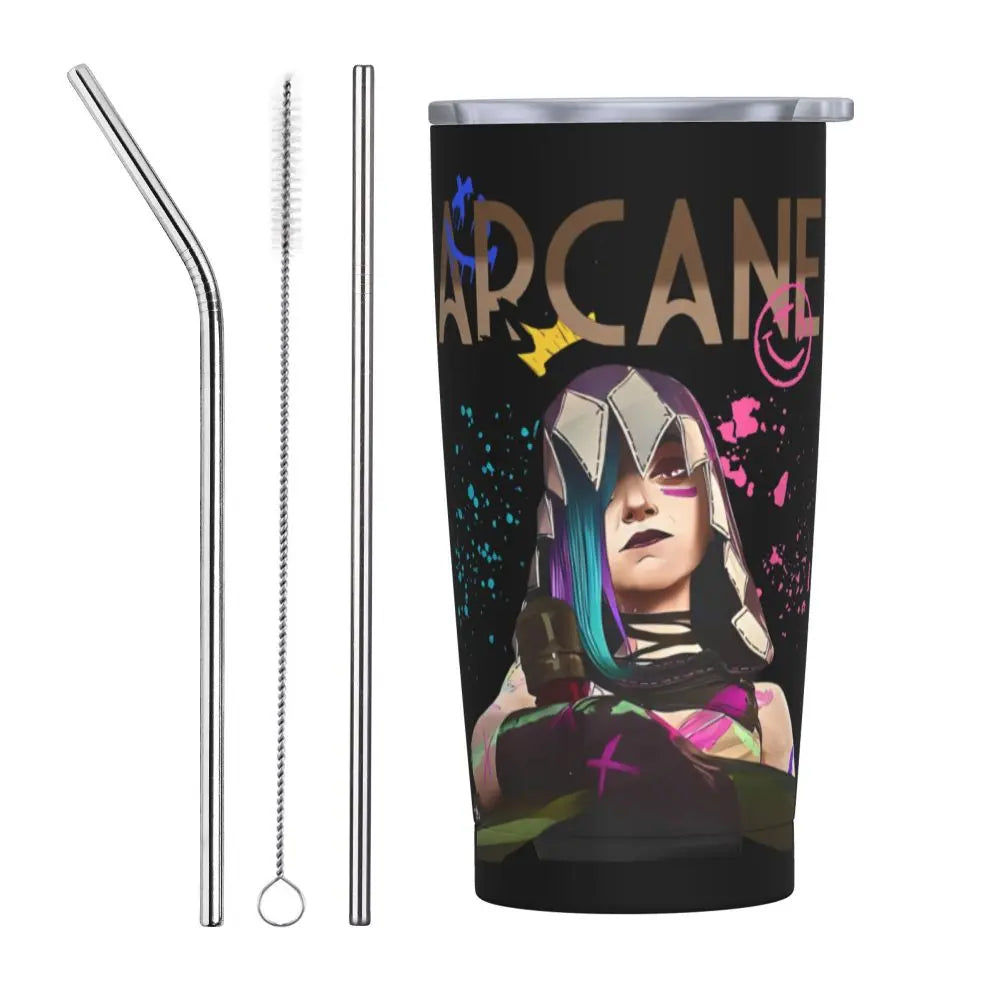 Vaso Termo Arcane + 2 pajitas acero inox. y limpiador de REGALO🎁 (24 modelos disponibles)
