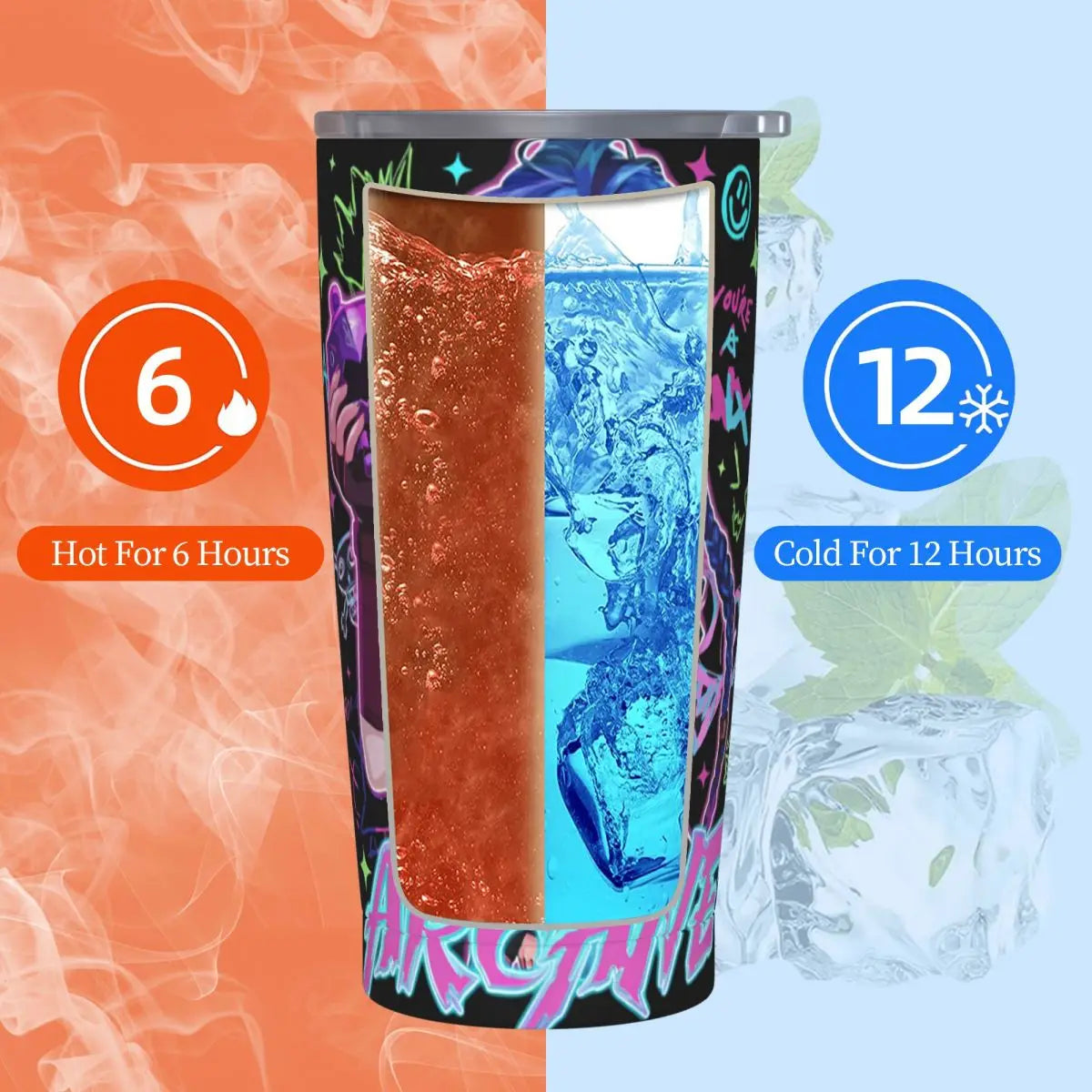 Vaso Termo Arcane + 2 pajitas acero inox. y limpiador de REGALO🎁 (24 modelos disponibles)