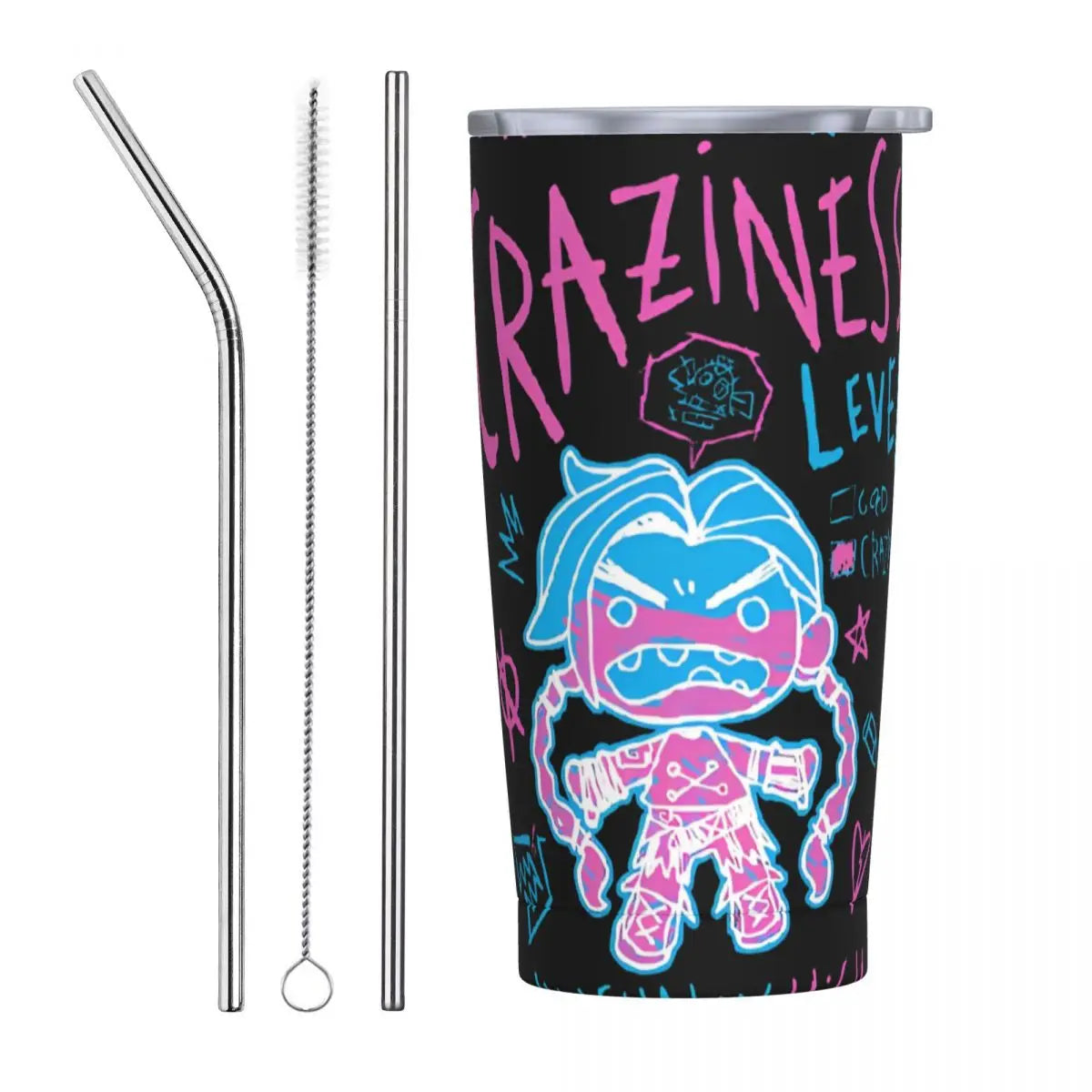Vaso Termo Arcane + 2 pajitas acero inox. y limpiador de REGALO🎁 (24 modelos disponibles)