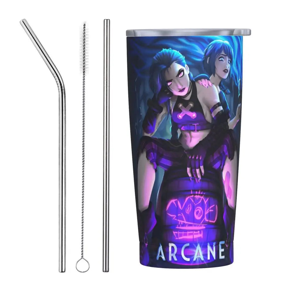 Vaso Termo Arcane + 2 pajitas acero inox. y limpiador de REGALO🎁 (24 modelos disponibles)