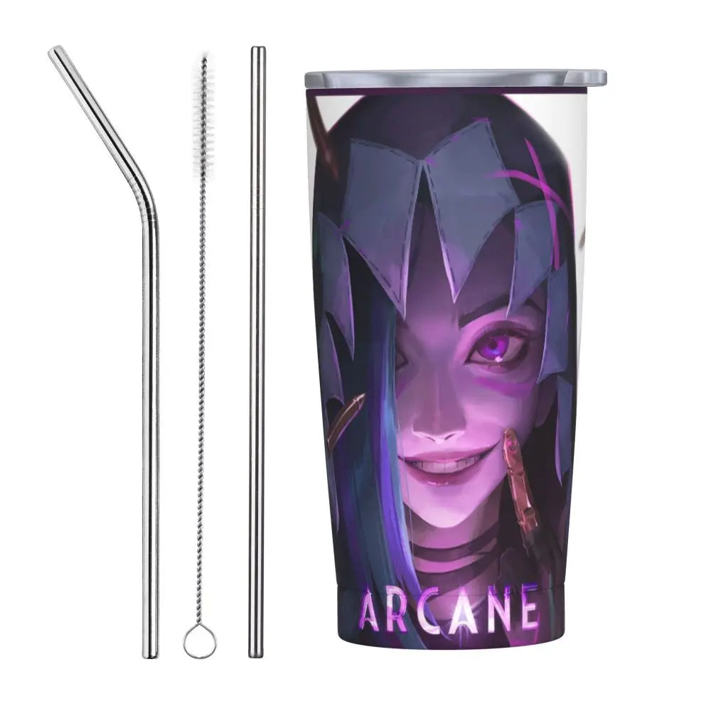 Vaso Termo Arcane + 2 pajitas acero inox. y limpiador de REGALO🎁 (24 modelos disponibles)