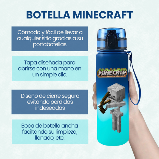 Botella Minecraft 650ml (33 modelos disponibles)
