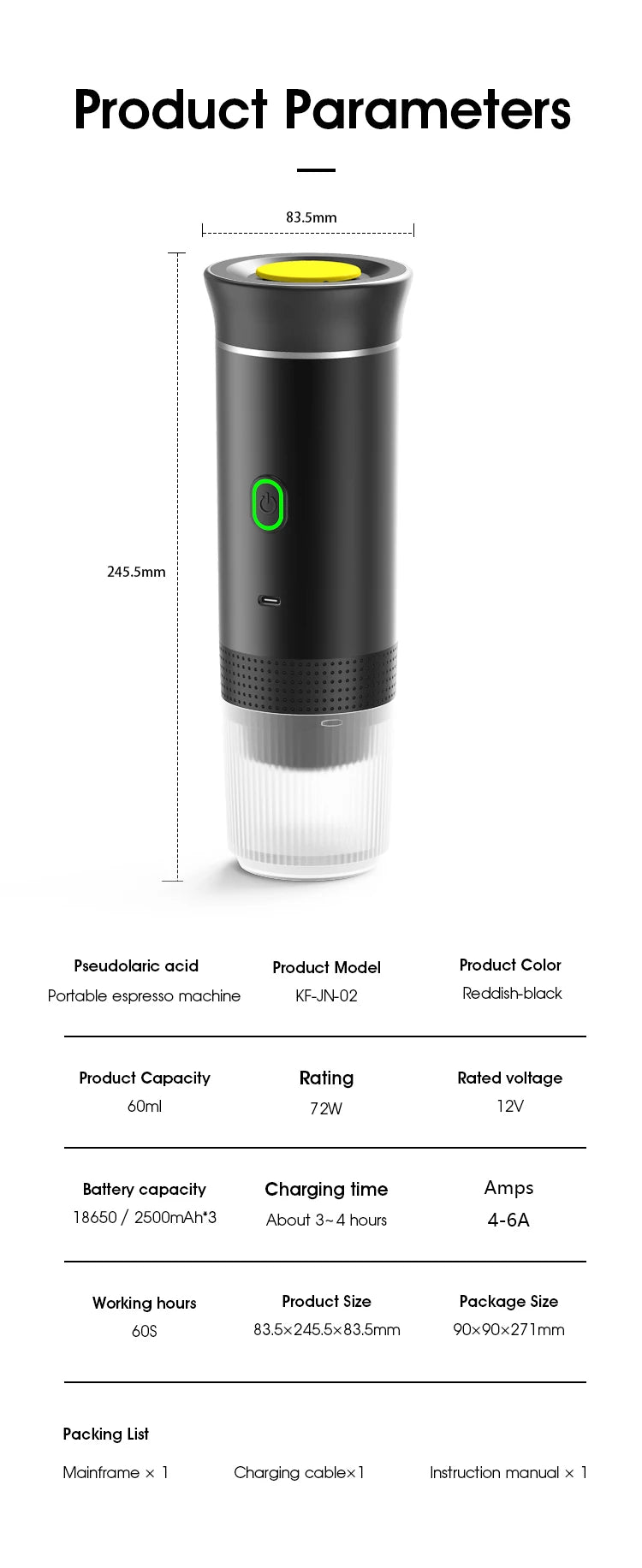 Cafetera Portátil Pro 3 en 1