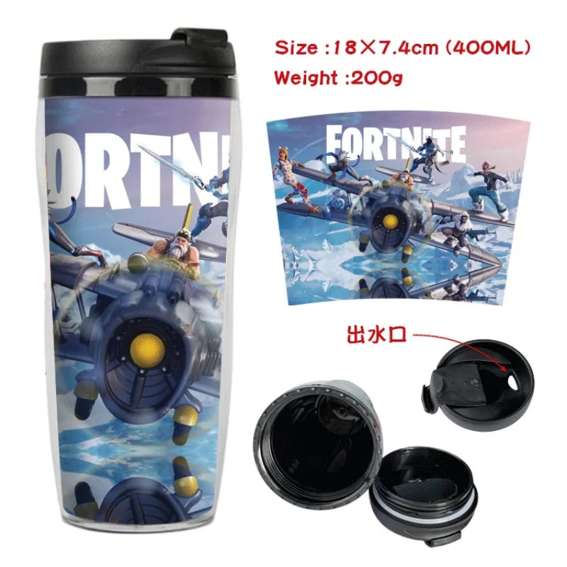 Vaso Con Tapa FORTNITE 400ML