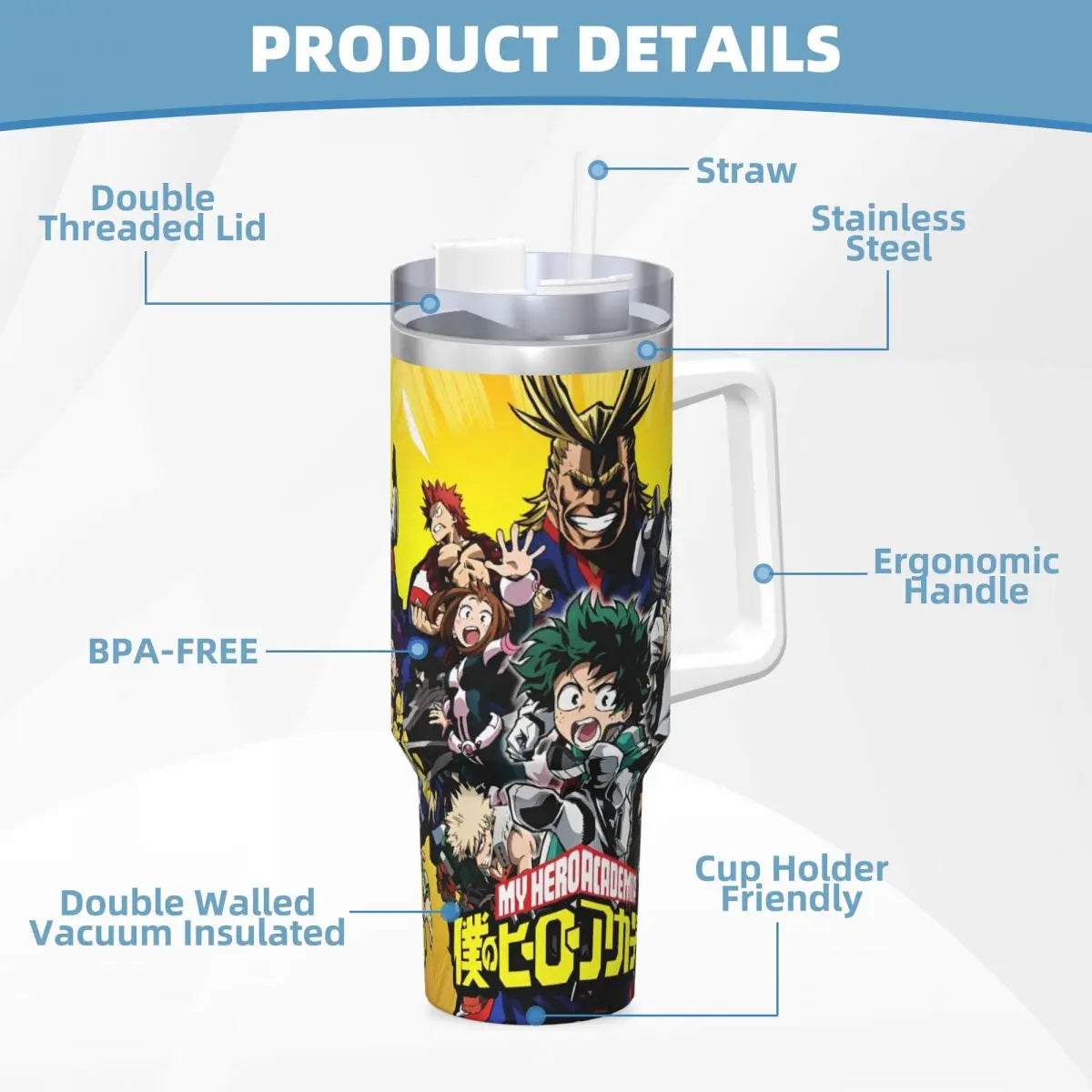 Taza Termo My Hero Academia 1200ML (8 modelos disponibles)