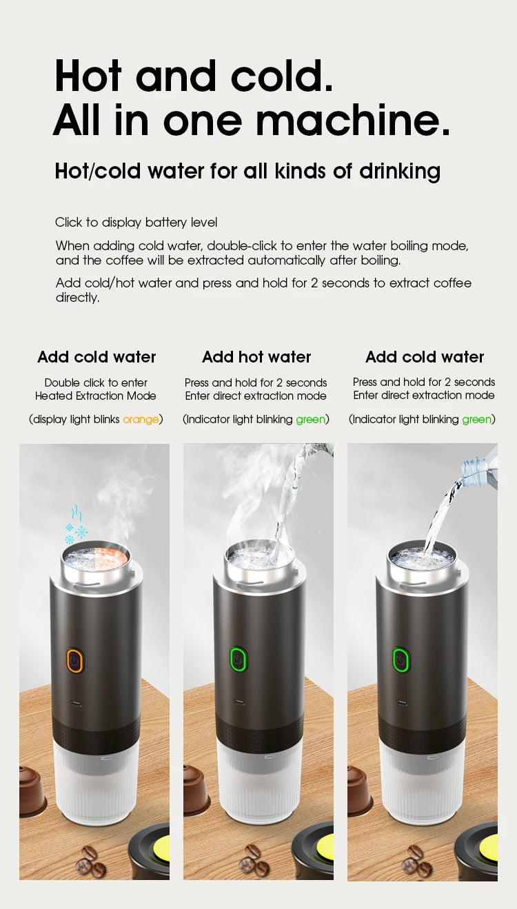 Cafetera Portátil Pro 3 en 1