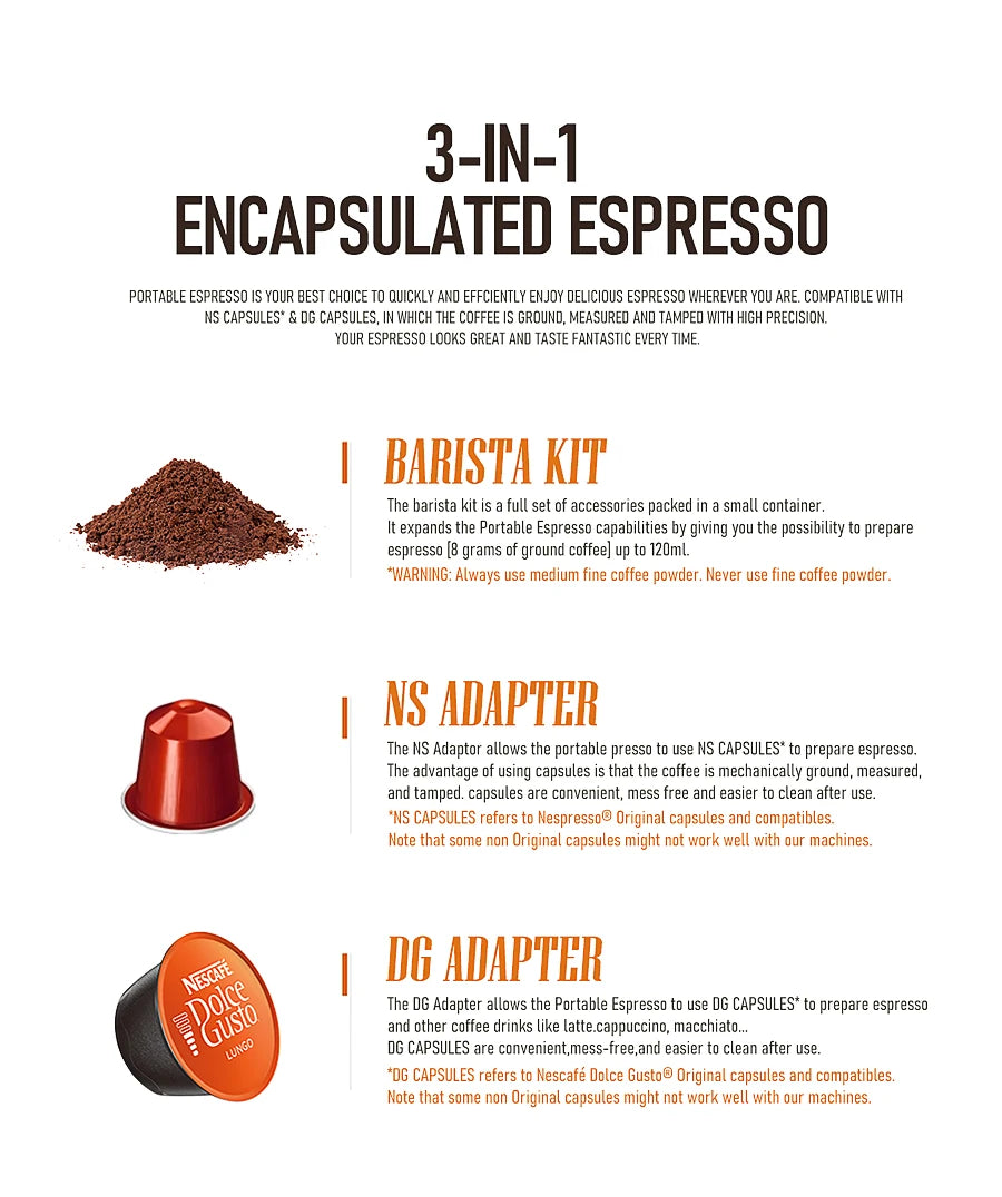 Cafetera Portátil 3 en 1