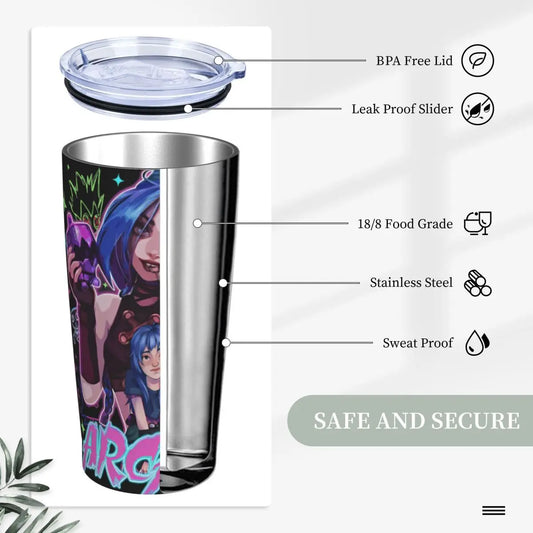 Vaso Termo Arcane + 2 pajitas acero inox. y limpiador de REGALO🎁 (24 modelos disponibles)