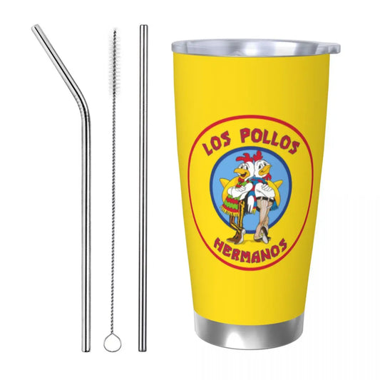 Vaso Termo Breaking Bad 600ML  (2 pajitas acero inoxidable + limpiador de REGALO🎁)