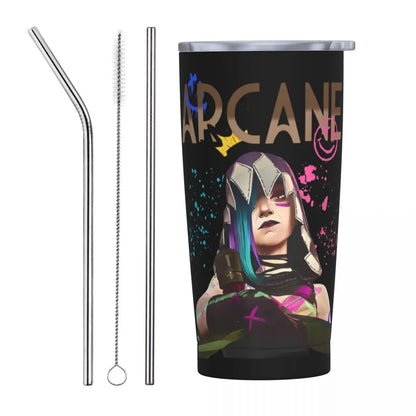 Vaso Termo Arcane + 2 pajitas acero inox. y limpiador de REGALO🎁 (24 modelos disponibles)
